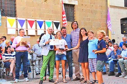 The Pecorino receives a prize in Pienza
