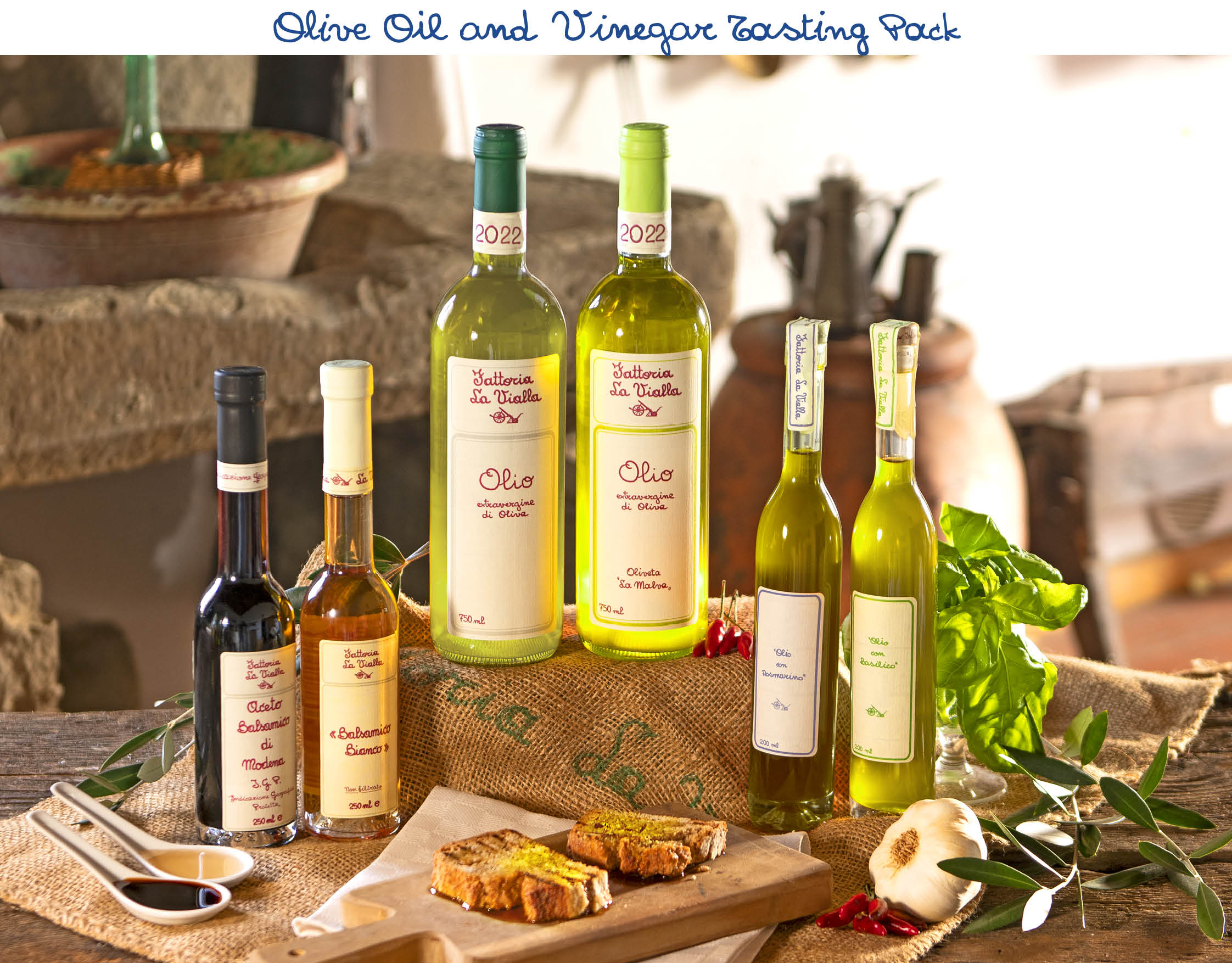 Olive Oil and Vinegar Tasting Pack Fattoria La Vialla