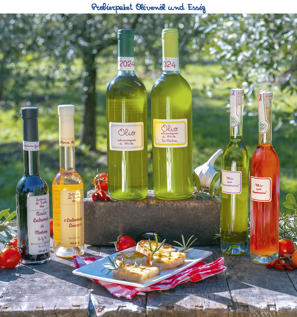 Probierpaket Olivenöl und Essig