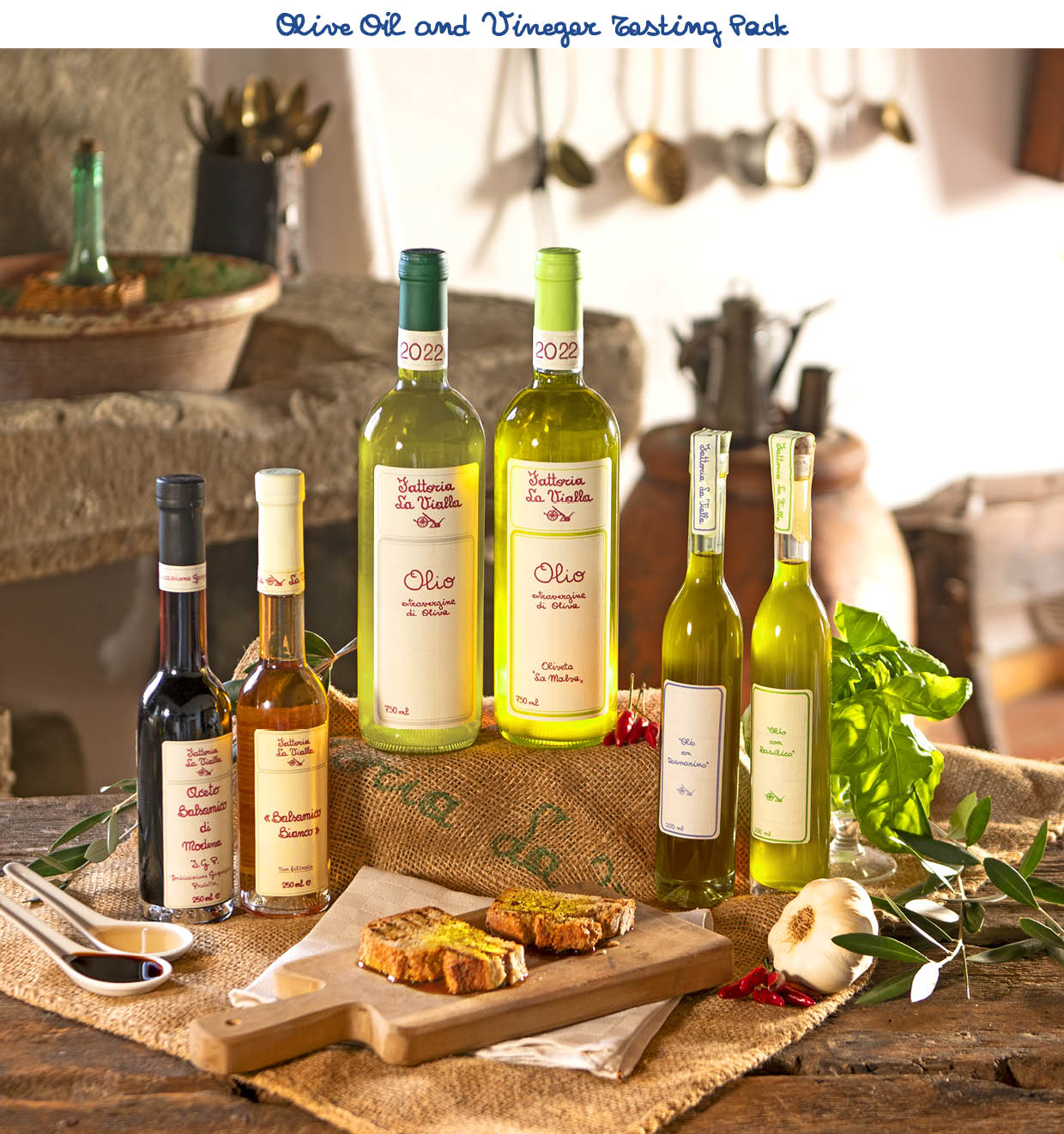 Olive Oil and Vinegar Tasting Pack Fattoria La Vialla