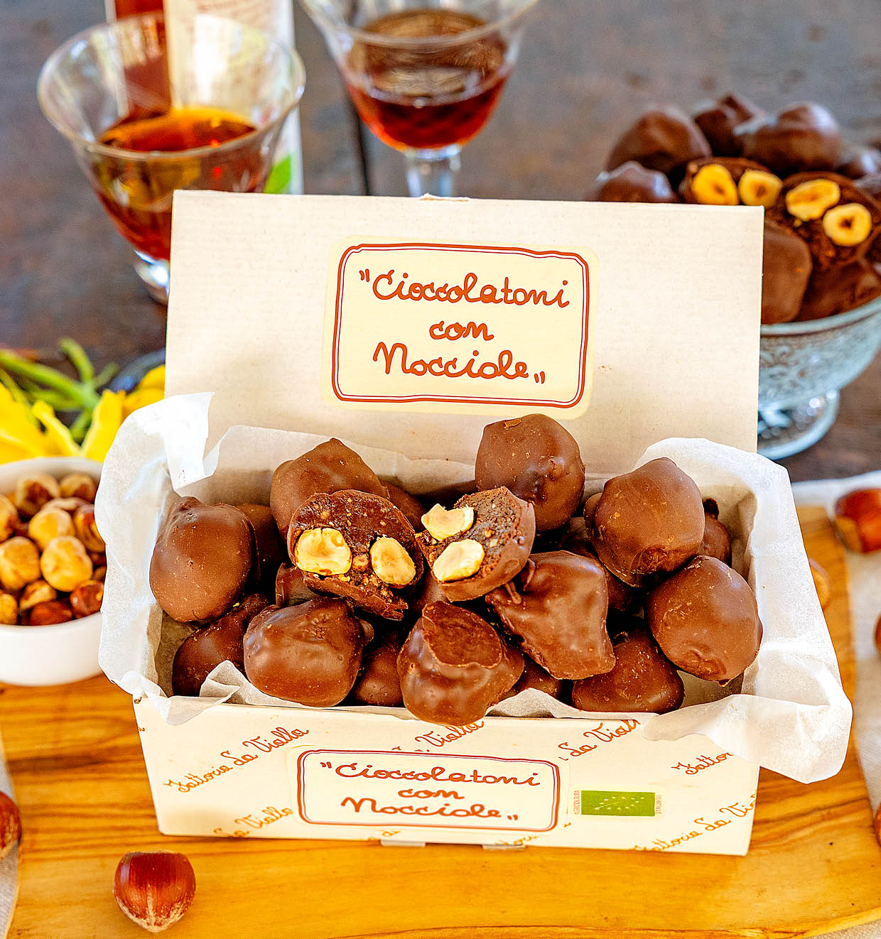 Biologische Schoko-Haselküsse