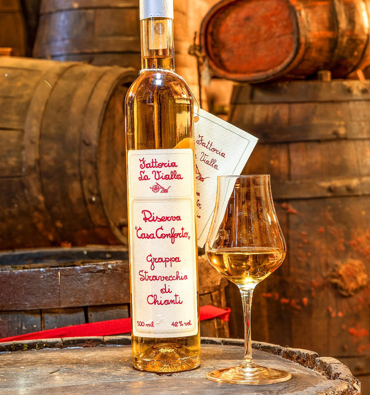 Grappa Stravecchia von Chianti Trauben