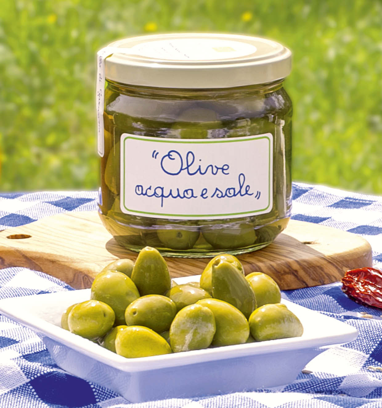 Groene olijven naturel ingelegd