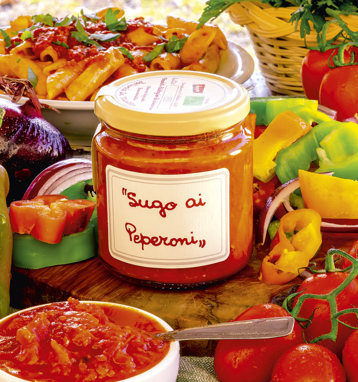 Soße aus Tomaten und Paprikaschoten