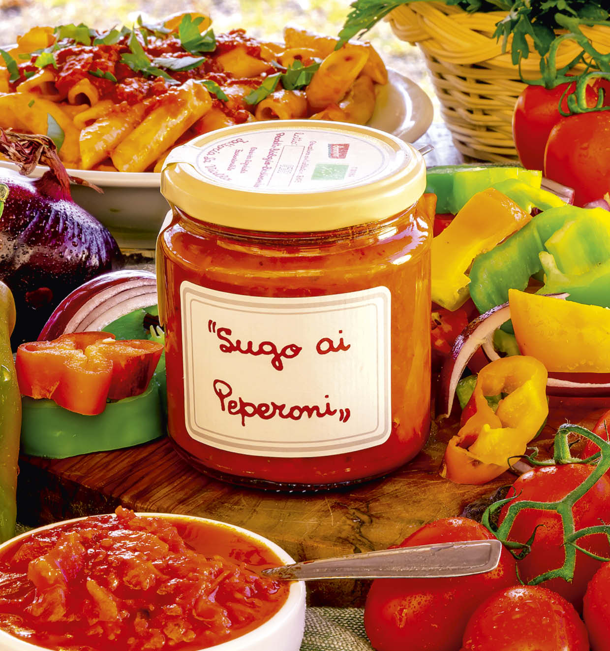 Soße aus Tomaten und Paprikaschoten