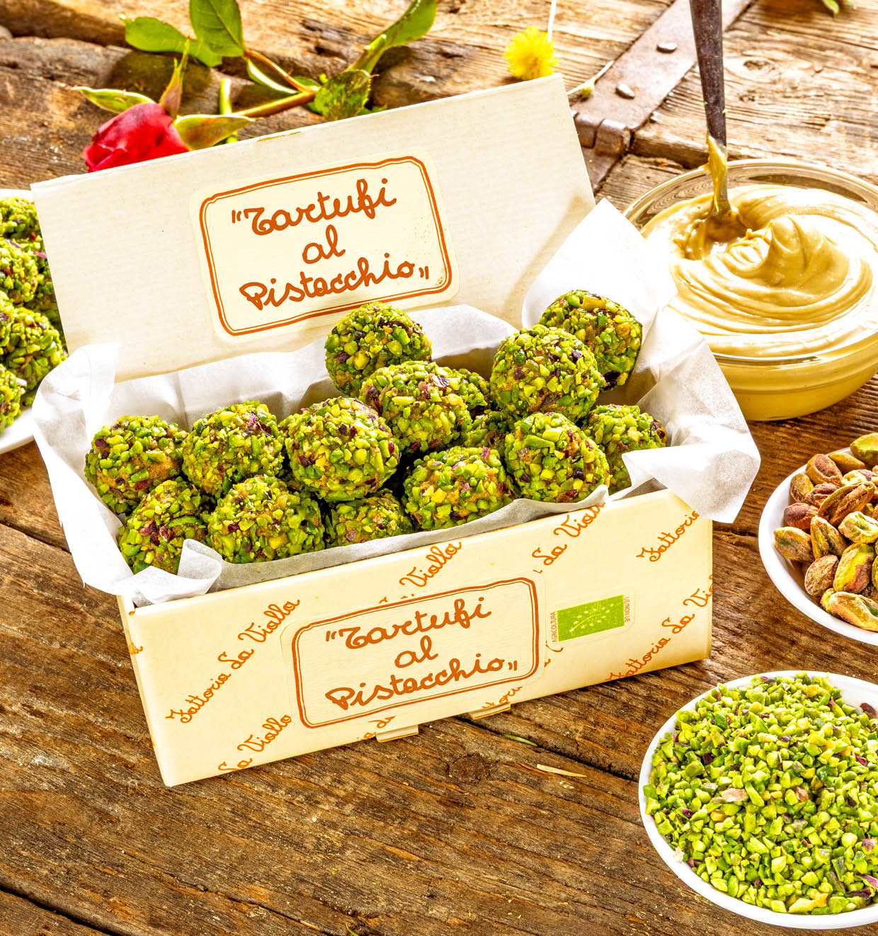 Biologische Pistazientrüffel