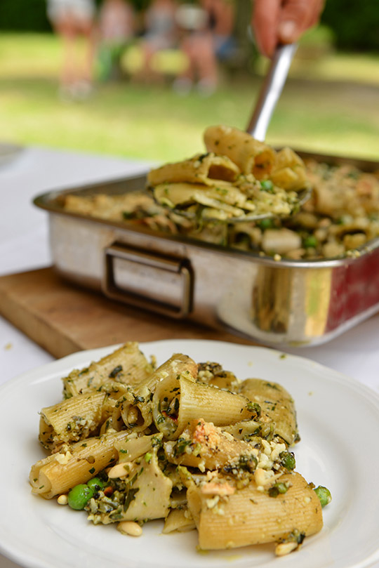 Rigatoni gratinati al pesto | Fattoria La Vialla