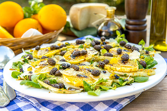 Insalata di finocchi arance pecorino al Balsamico invecchiato | La Vialla