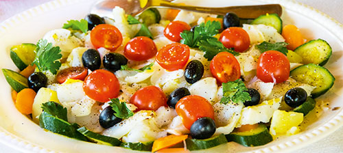 Insalata di baccalà con verdure lesse | Fattoria La Vialla