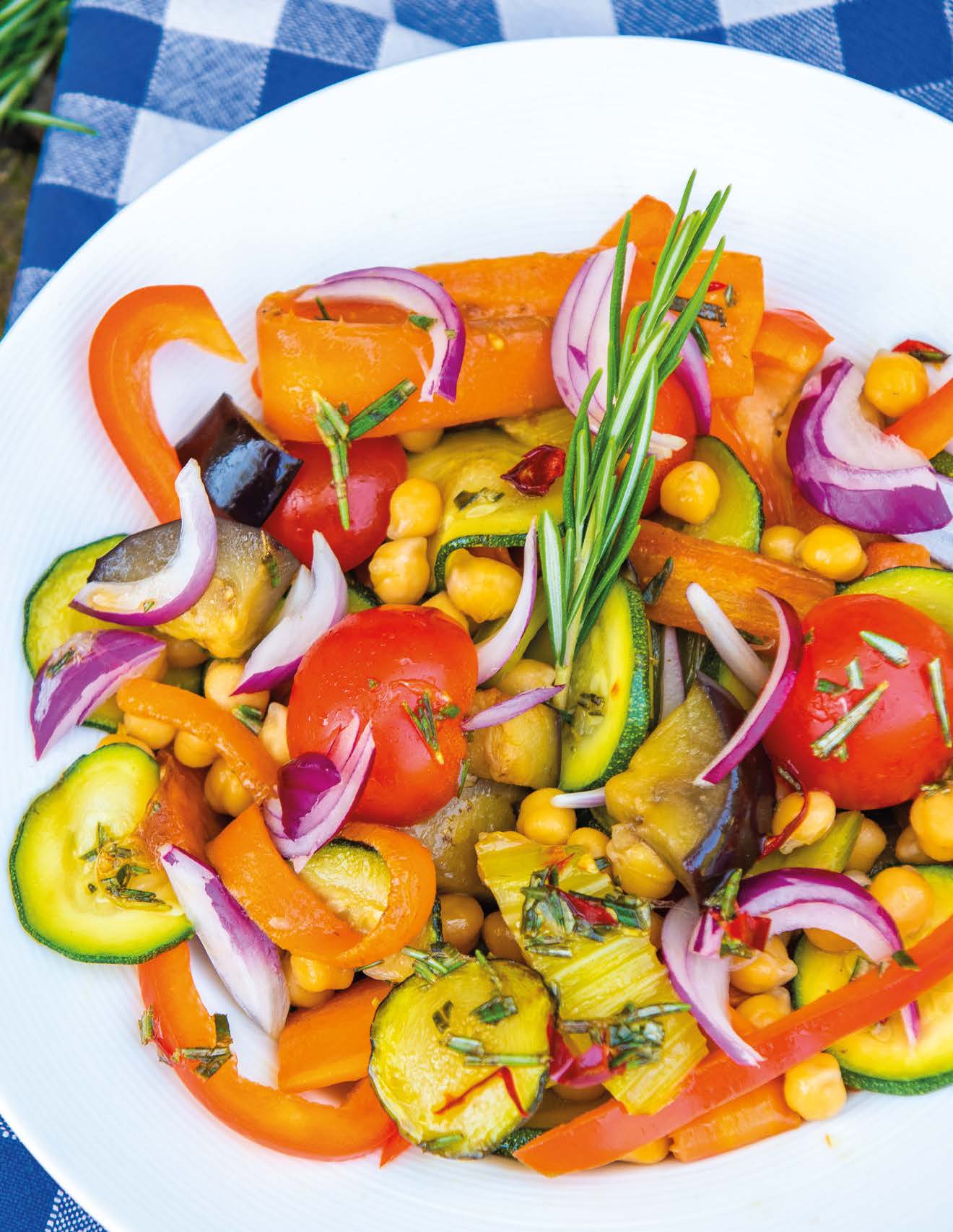 Insalata di ceci e verdure estive grigliate | Fattoria La Vialla