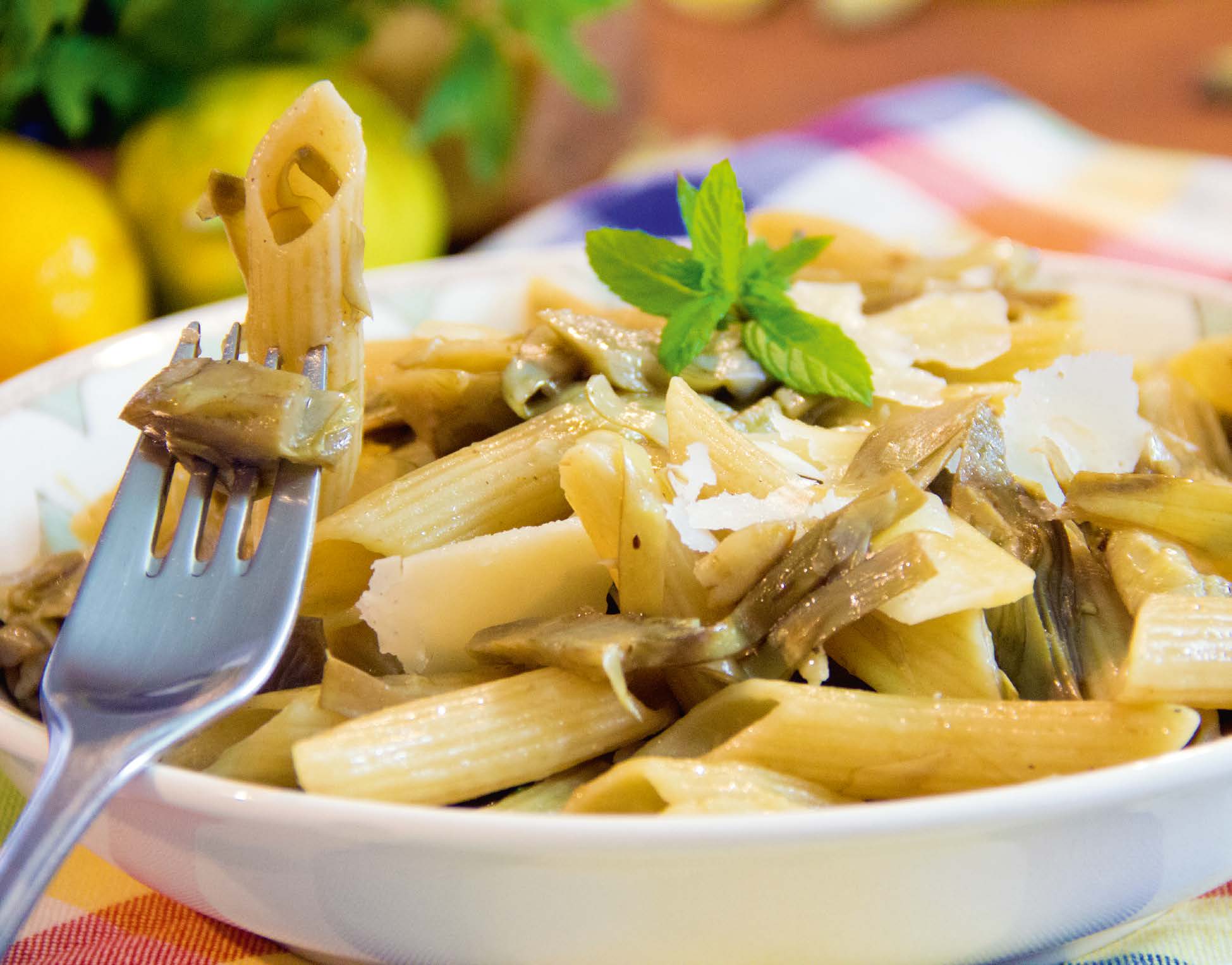 Penne, carciofi e Pecorino | Fattoria La Vialla