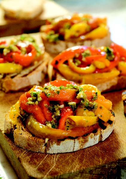 Bruschetta di peperoni grigliati | Fattoria La Vialla