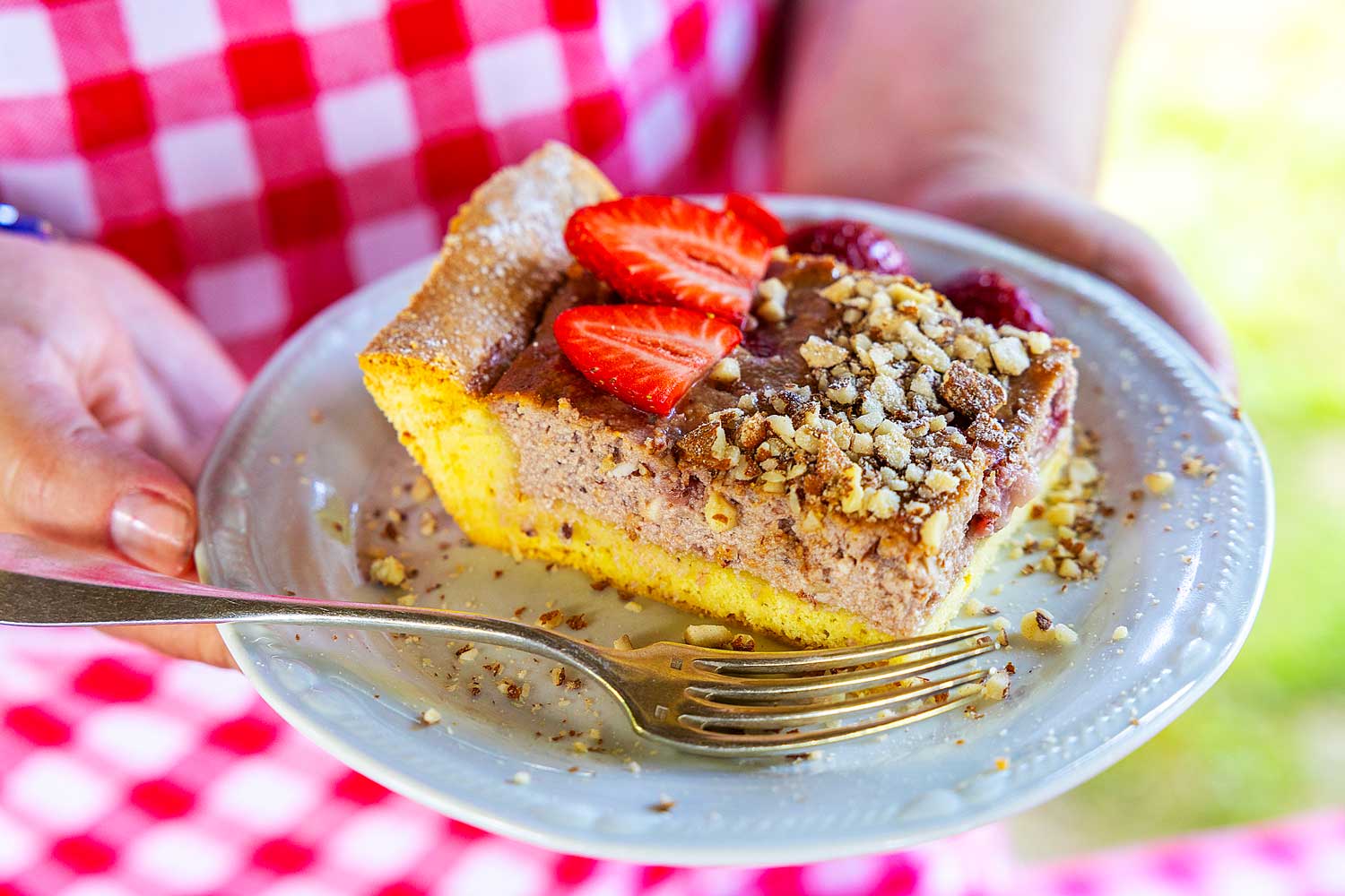 Crostata con ricotta, Fragolina e mandorle | Fattoria La Vialla