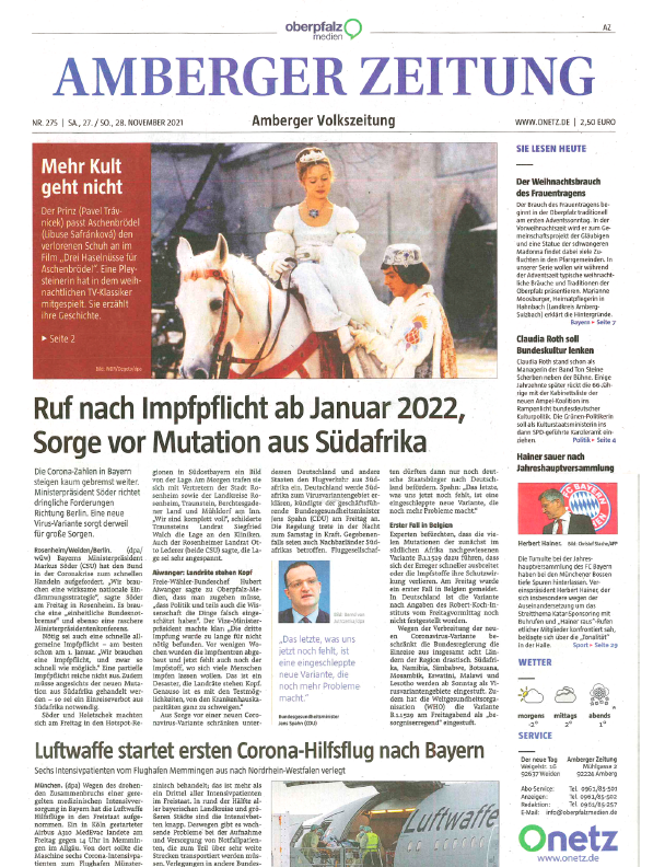 Artikel aus Amberger Zeitung 2021