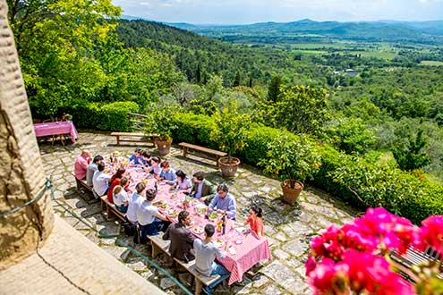 Ca’ dell’Oro, the Lo Franco family at the table