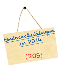 Onderscheidingen in 2014