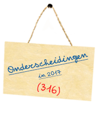 Onderscheidingen in 2017