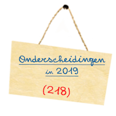 Onderscheidingen in 2019