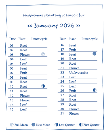 biodynamic calendar